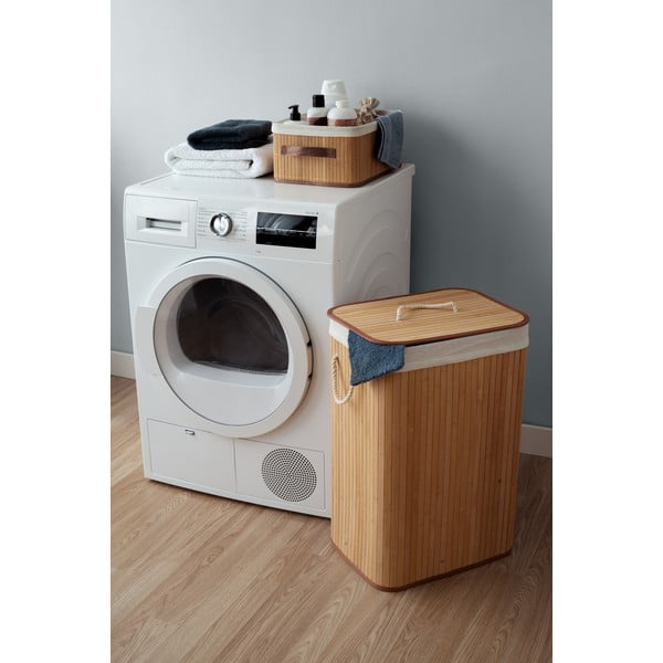 Coș de depozitare din bambus Compactor Carossa, maro-image-2