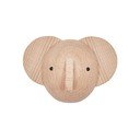 Cârlig în culoare naturală de montat pe perete din lemn de fag Elephant – OYOY Mini