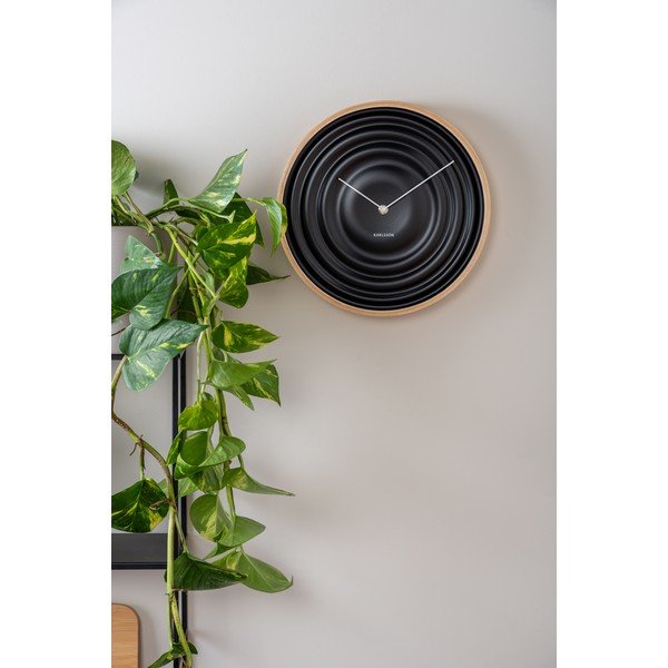 Ceas de perete Karlsson Ribble, ø 31 cm, negru-image-1