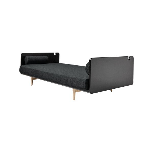 Canapea extensibilă Karup Deva Black/Raw Oak/Dark Grey-image-2