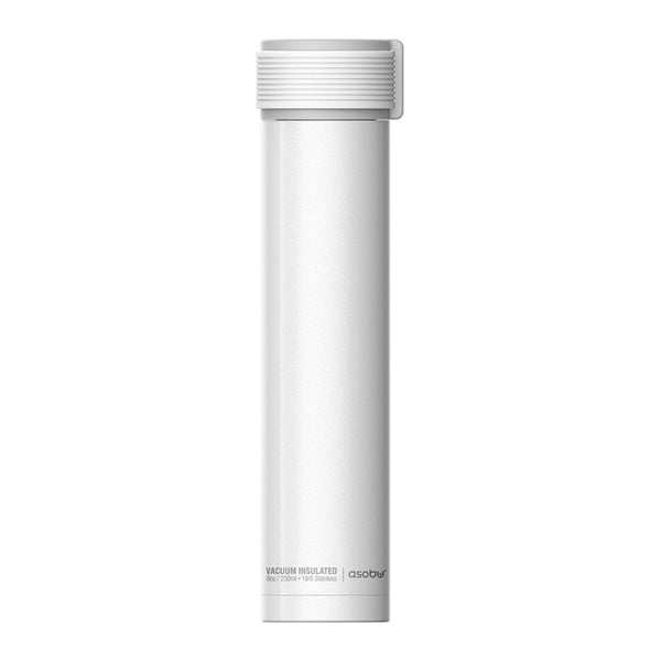 Sticlă termos Asobu Skinny Mini, 230 ml, alb