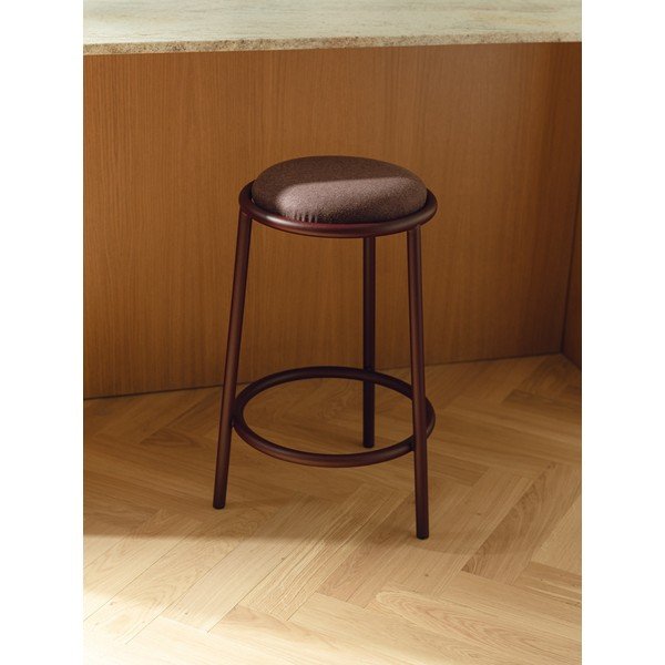 Scaun de bar burgundy din metal (înălțime șezut 68 cm) Hogo – noo.ma-image-1