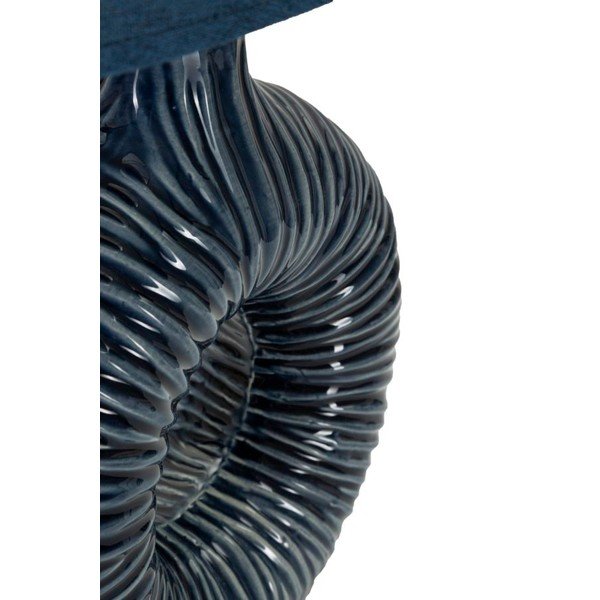 Veioză albastră din ceramică cu abajur textil (înălțime 43 cm) Seta – Mauro Ferretti-image-3