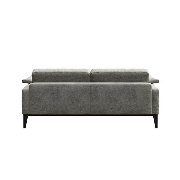Canapea cu tapițerie din imitație de piele MESONICA Musso, 173 cm, gri-image-3