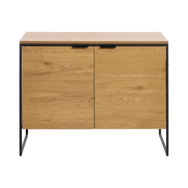 Comodă în culoare naturală cu aspect de lemn de stejar 104,5x80x45 cm Cesura – Unique Furniture