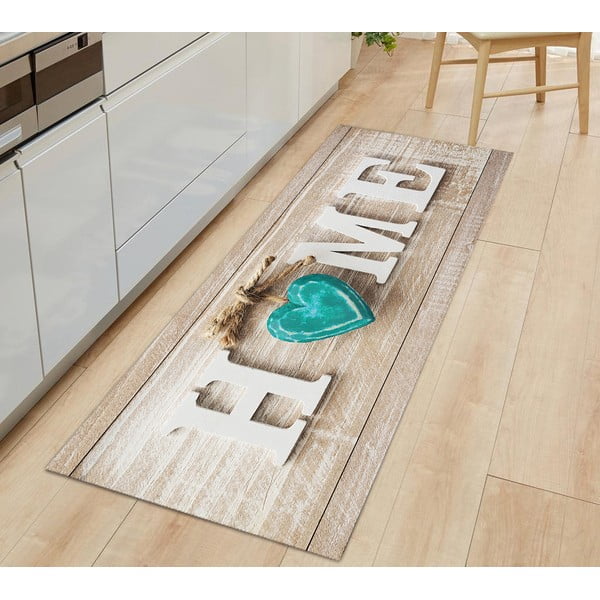 Covor tip traversă maro deschis lavabil 80x200 cm Home – Oyo Concept-image-1