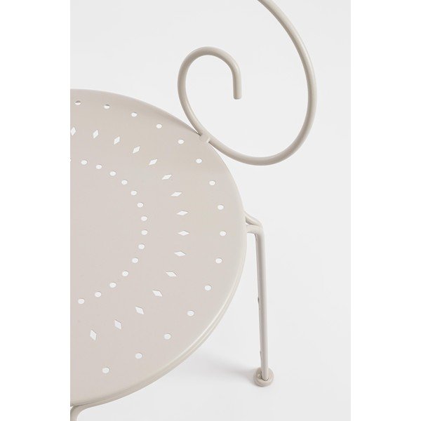 Scaun de grădină bej din metal Etienne – Bizzotto-image-1