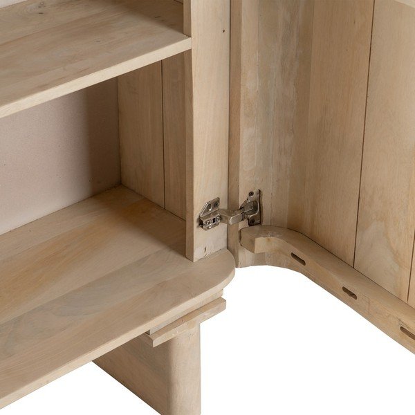 Dulap în culoare naturală din lemn de mango 90x138 cm Batel – Ixia-image-4