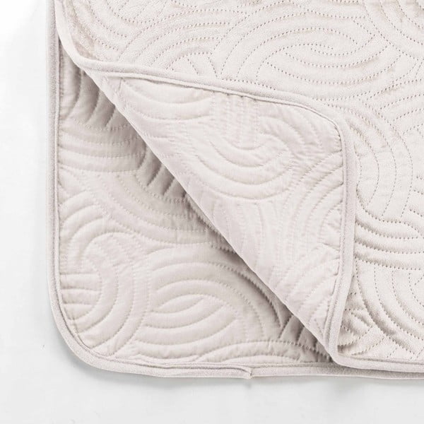 Set cuvertură și față de pernă crem din catifea 240x260 cm Solange – douceur d'intérieur-image-3