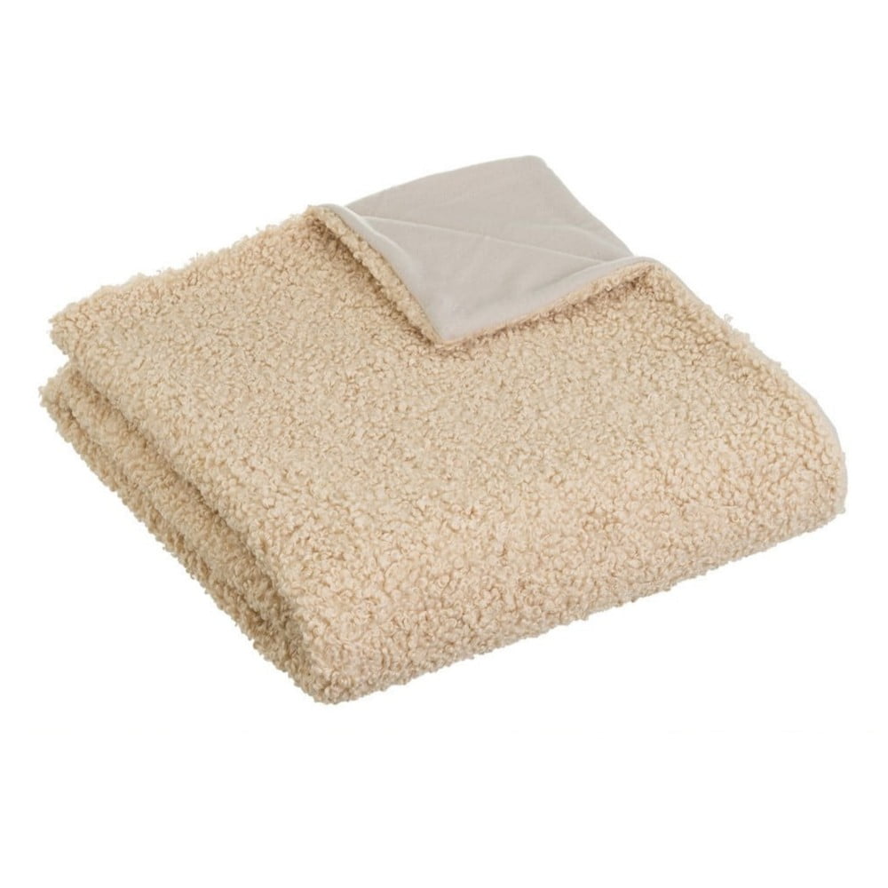 Pătură bej din sherpa 130x160 cm Sherpa – Casa Selección