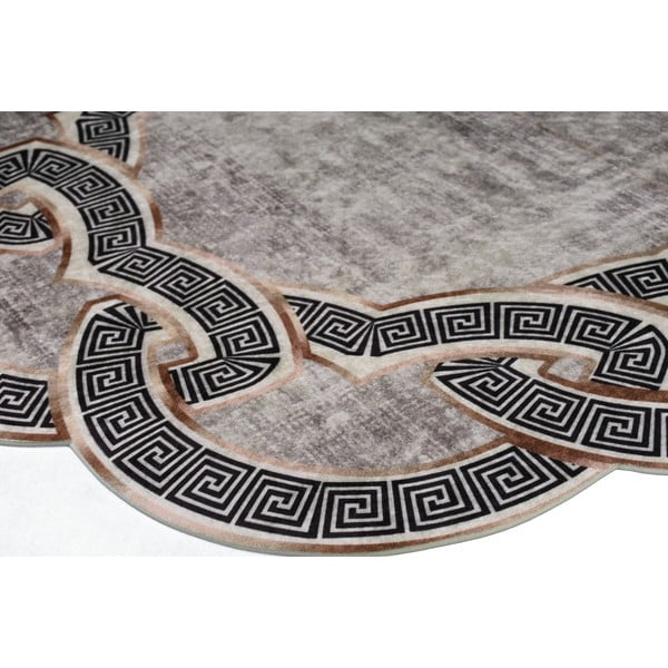 Covor gri/bej rotund ø 80 cm - Vitaus-image-2