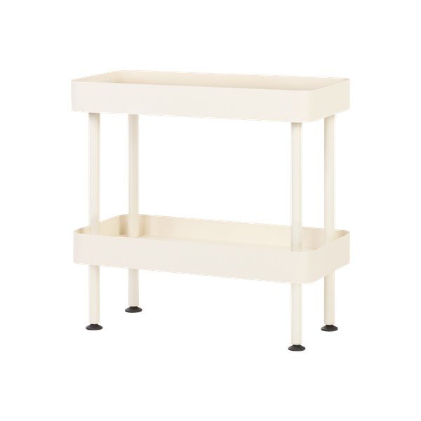 Etajeră pe roți bej din metal 60x62x30 cm Nolle – noo.ma-image-2