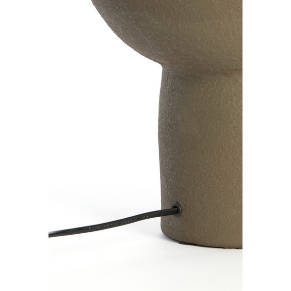 Veioză maro închis cu abajur din ceramică (înălțime 46 cm) Monk – Light & Living-image-4