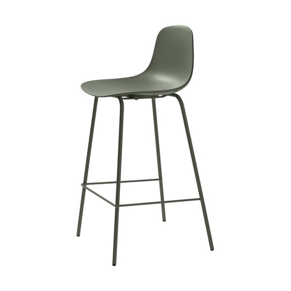 Scaun de bar kaki din plastic (înălțime șezut 67,5 cm) Whitby – Unique Furniture-image-1