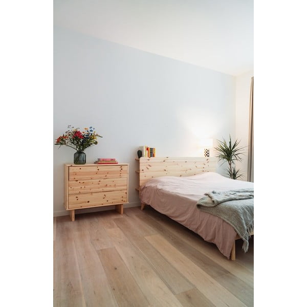 Pat matrimonial  din lemn masiv de pin cu somieră 180x200 cm Retreat – Karup Design-image-4