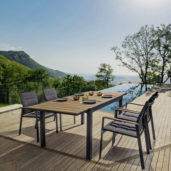 Masă  de grădină din aluminiu 90x140 cm Elias   – Bizzotto-image-1