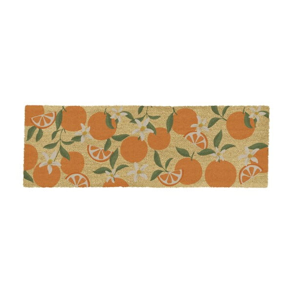 Covoraș de intrare din fibre de nucă de cocos 40x120 cm Orange – Artsy Doormats