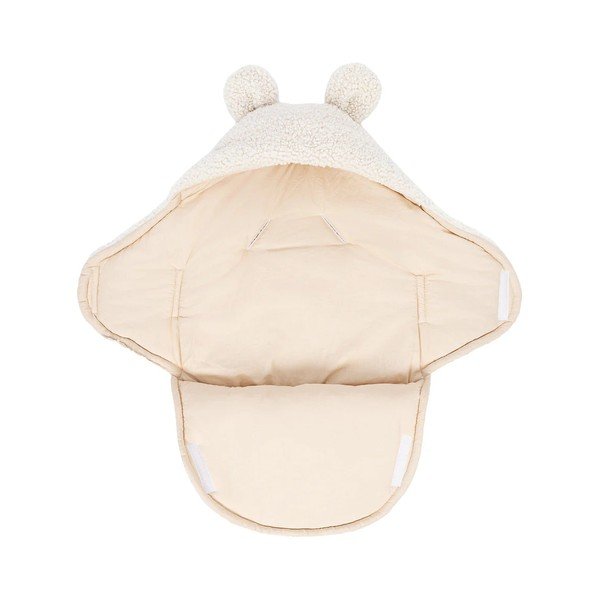 Păturică de înfășat crem din sherpa 45x80 cm – Meowbaby-image-1