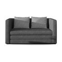 Canapea gri extensibilă cu tapițerie din chenille 132 cm Neva – ELTAP