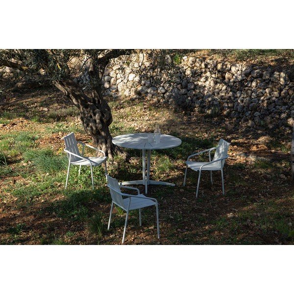 Masă  de grădină rotundă din aluminiu ø 110 cm Fleole – Ezeis-image-2