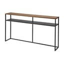 Masă consolă neagră/maro închis cu aspect de lemn de frasin 20,5x126 cm Tower – YAMAZAKI
