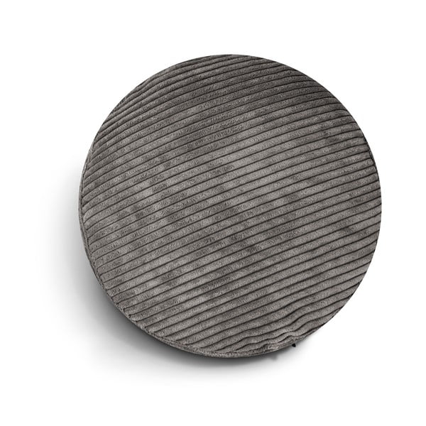 Fotoliu bean bag crem cu tapițerie din catifea reiată Mini – SLOWDOWN-image-3