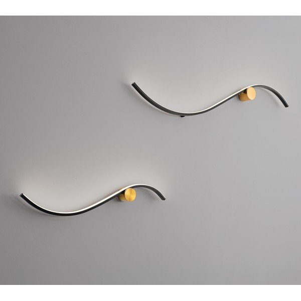 Aplică de perete negru-mat LED din aluminiu Kima – Nova Luce-image-1