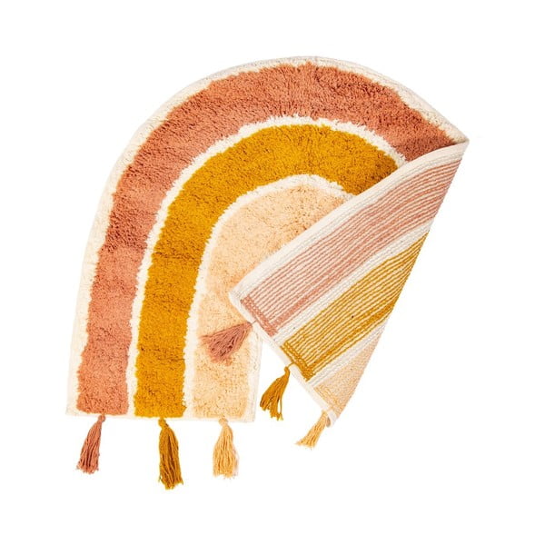 Covor din bumbac pentru copii Sass & Belle Earth Rainbow, 50 x 60 cm, portocaliu-roz-image-2