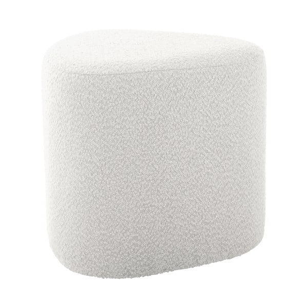 Taburet alb cu tapițerie din țesătură bouclé Ada – Leitmotiv