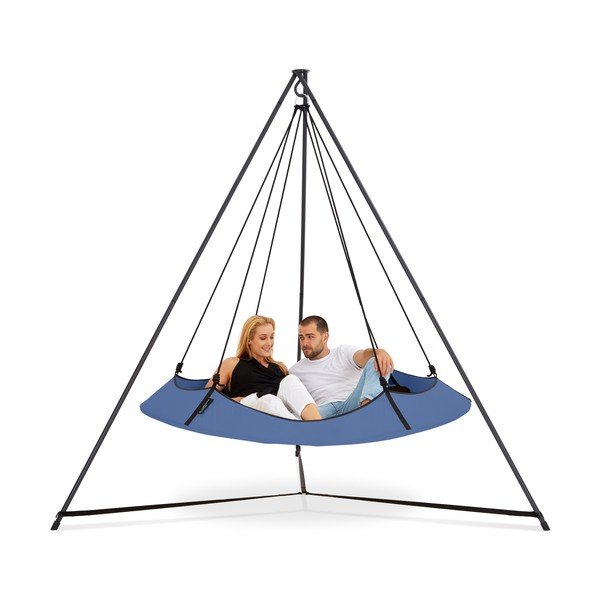 Leagăn de grădină albastru cu suport - Hangout Pod-image-2