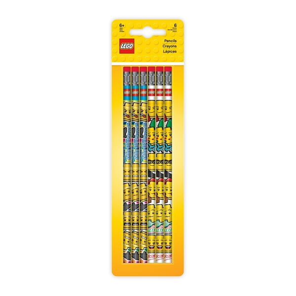 Set 6 creioane cu radieră LEGO® Iconic