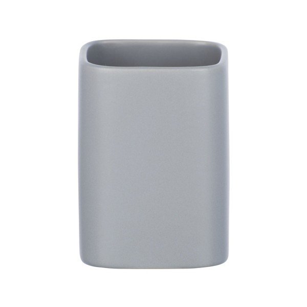 Suport din ceramică pentru periuțe Wenko Hexa, gri-image-1