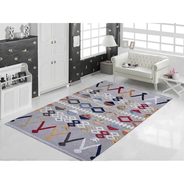 Covor gri cu amestec de bumbac Vitaus Milas, 200 x 290 cm-image-1