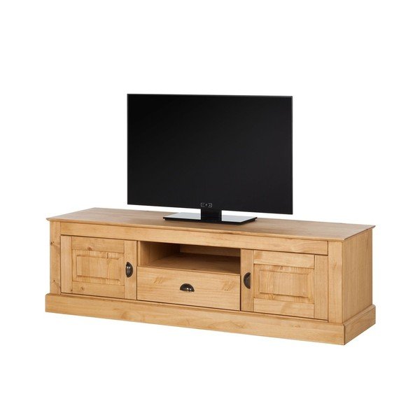 Comodă TV din lemn de pin Støraa Tommy, culoare naturală-image-1