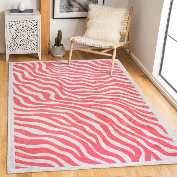 Covor roz lavabil 120x180 cm Red Zebra – Vitaus-image-1