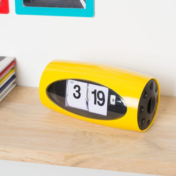 Ceas alarmă Le Studio Flip Alarm Clock, galben