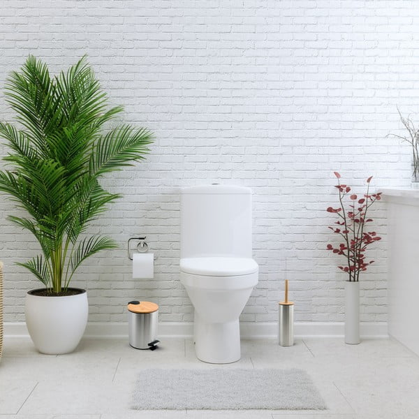 Coș de gunoi argintiu mat cu pedală din oțel 3 l   Adonis – Spirella-image-1