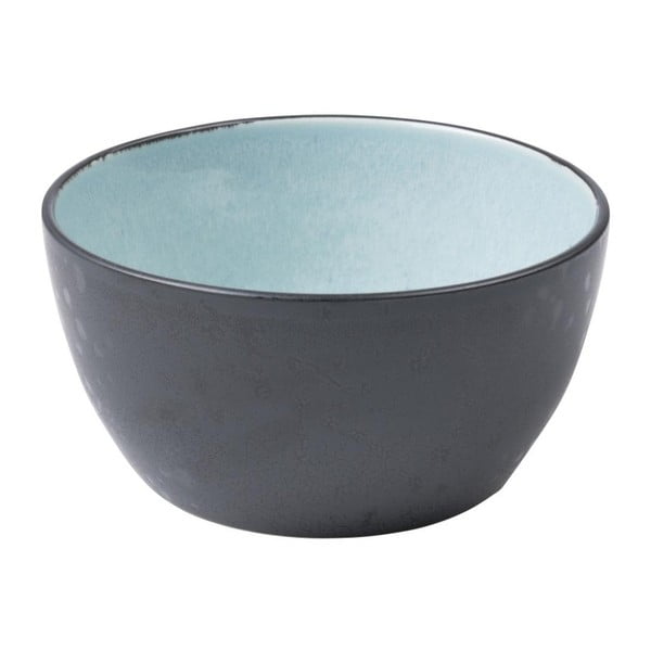 Bol din ceramică și glazură interioară albastru deschis Bitz Mensa, diametru 14 cm, gri