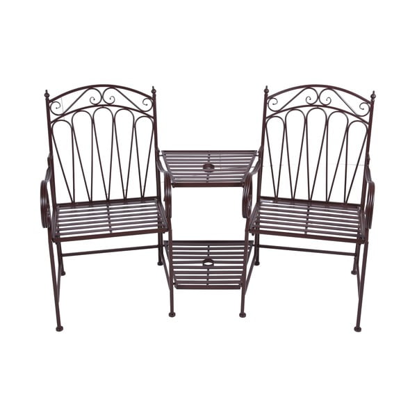 Bancă de grădină neagră din metal Rinjani – Garden Pleasure