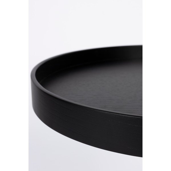 Măsuță auxiliară rotundă cu blat cu aspect de lemn de stejar ø 40 cm Yuri S – White Label-image-3