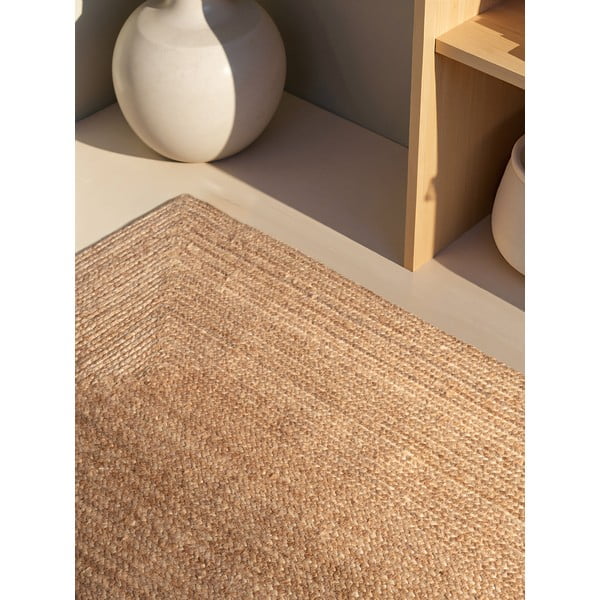 Covor în culoare naturală reversibil, țesut manual din iută 160x230 cm Sharmila Natural Brown – Hanse Home-image-3
