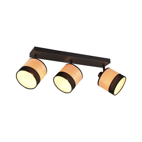 Plafonieră neagră/în culoare naturală ø 12 cm Bolzano – Reality-image-2