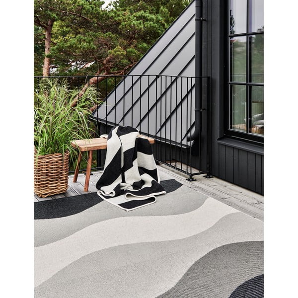 Covor pentru exterior și interior gri 70x100 cm Urvi Metal – Pappelina-image-1