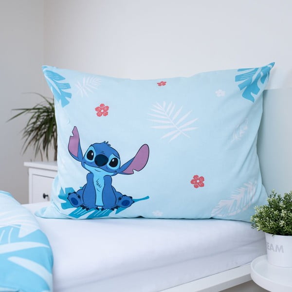 Lenjerie de pat pentru copii albastră din bumbac pentru pat de o persoană 140x200 cm Lilo and Stitch "Blue"  – Jerry Fabrics-image-3