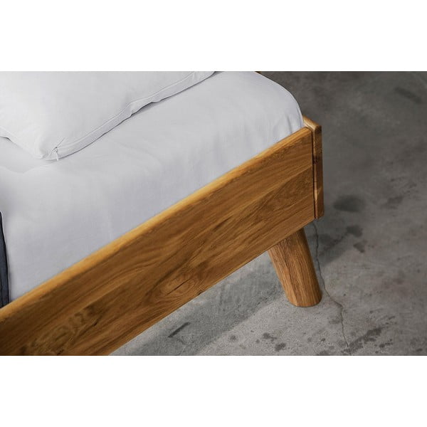 Pat dublu din lemn de stejar 140x200 cm Greg 3 - The Beds-image-4