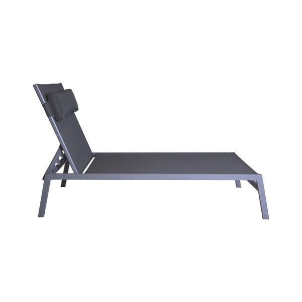 Sey 2 șezlonguri de grădină gri din metal Bari - Rojaplast-image-1