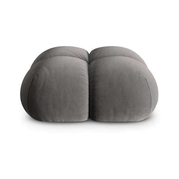 Taburet gri cu tapițerie din catifea Loretto – Cosmopolitan Design