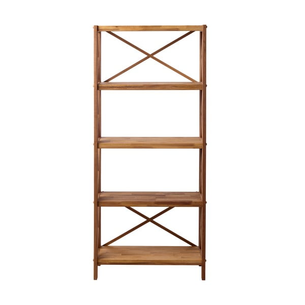 Etajeră în culoare naturală din lemn de stejar 70x161 cm X-Shelf – Unique Furniture