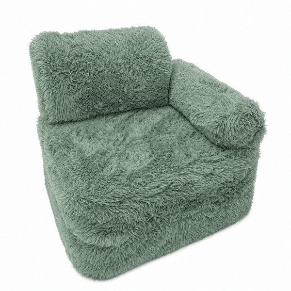 Fotoliu de copii verde salvie Mammoth – Meowbaby