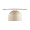 Măsuță de cafea bej rotundă cu blat din sticlă ø 70 cm Ravello – House Nordic